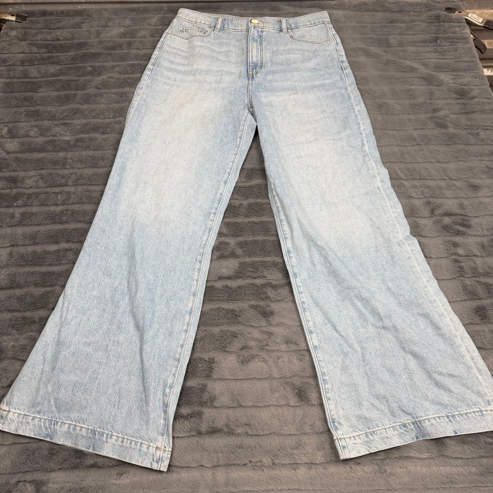 Ann Taylor The Trouser High Rise Wide Leg Jeans Light Wash Blue Size 8 13908